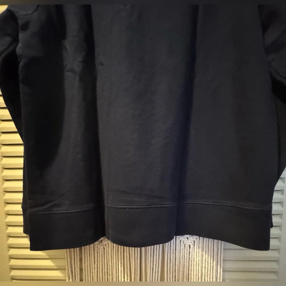 J. Crew Navy Eyelet Front Sweatshirt